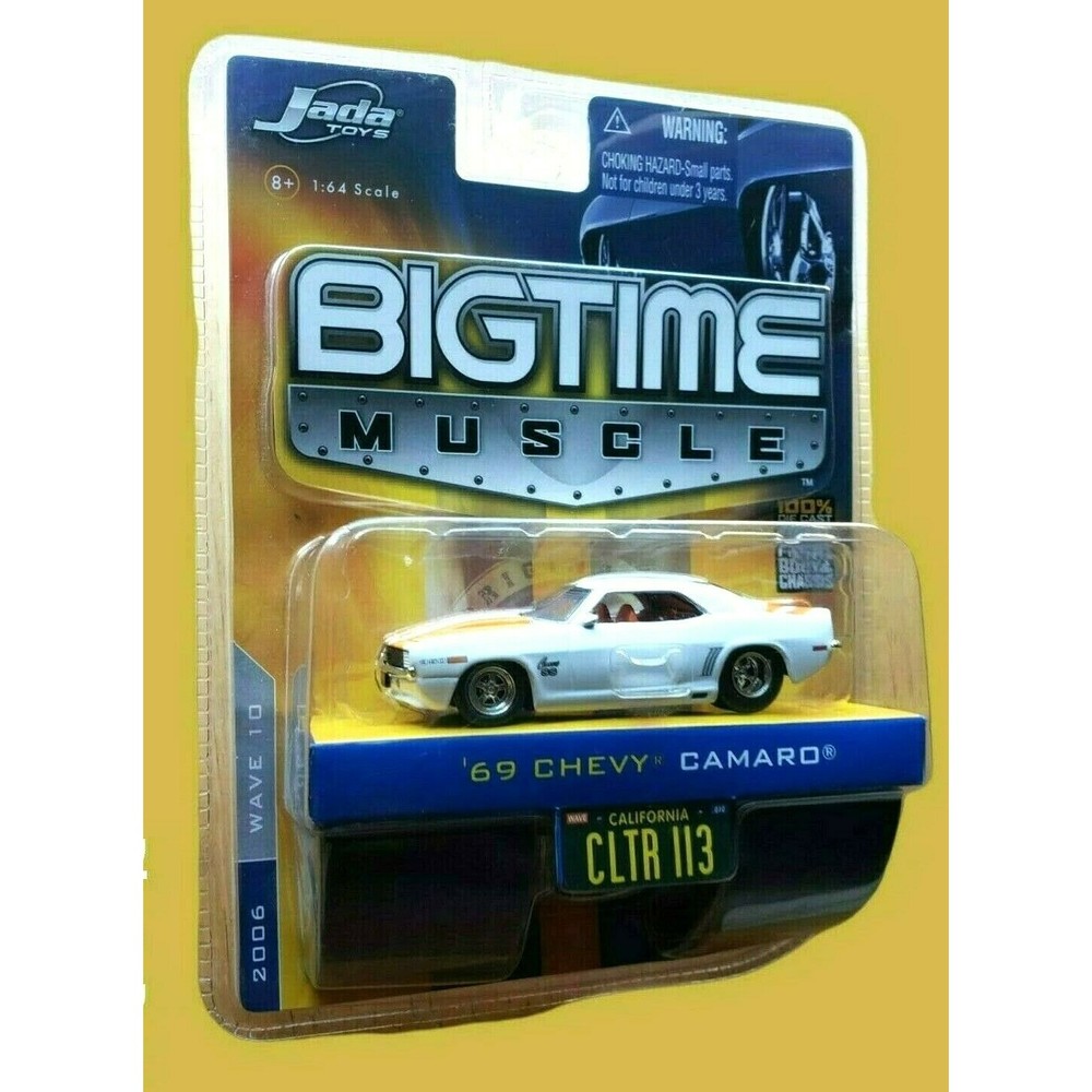 Jada Toys '69 Chevy Camaro BigTime 2006 Muscle Car White Die-Cast 1:64 MOC